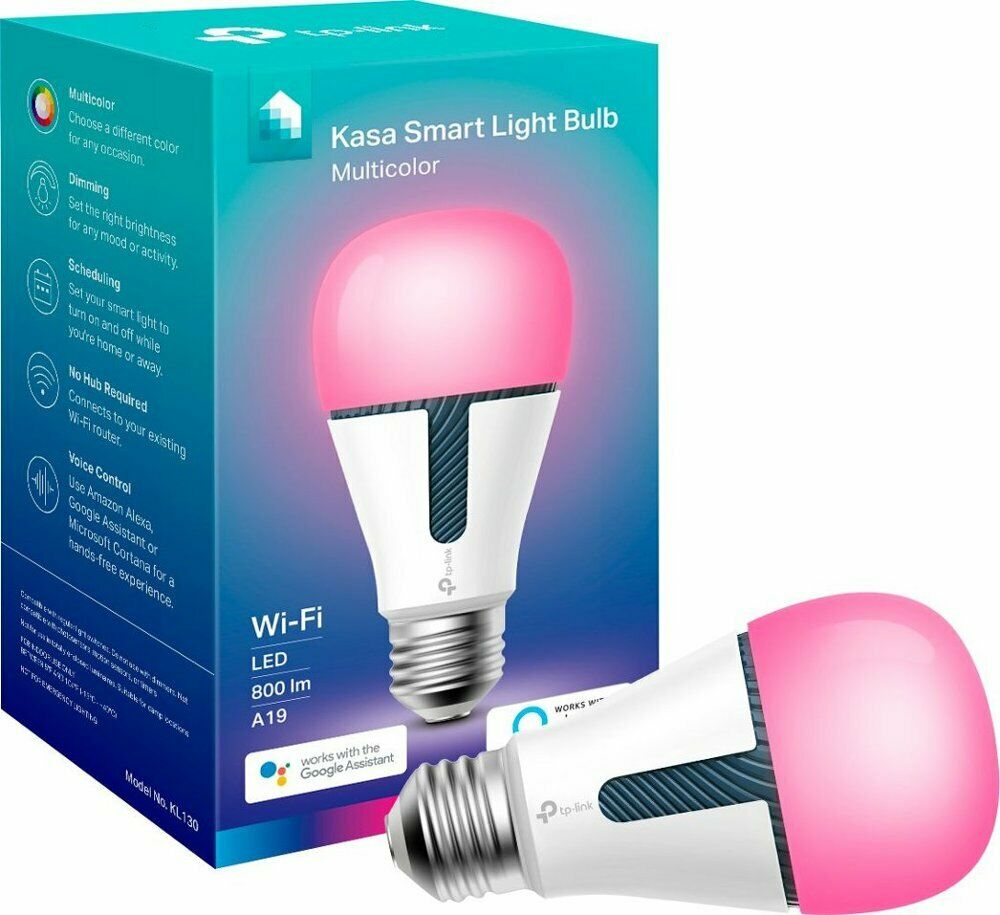 Tp-link Kasa Smart Multicolor Led Light Bulb, Works W/ Alexa & Google Asst Kl130