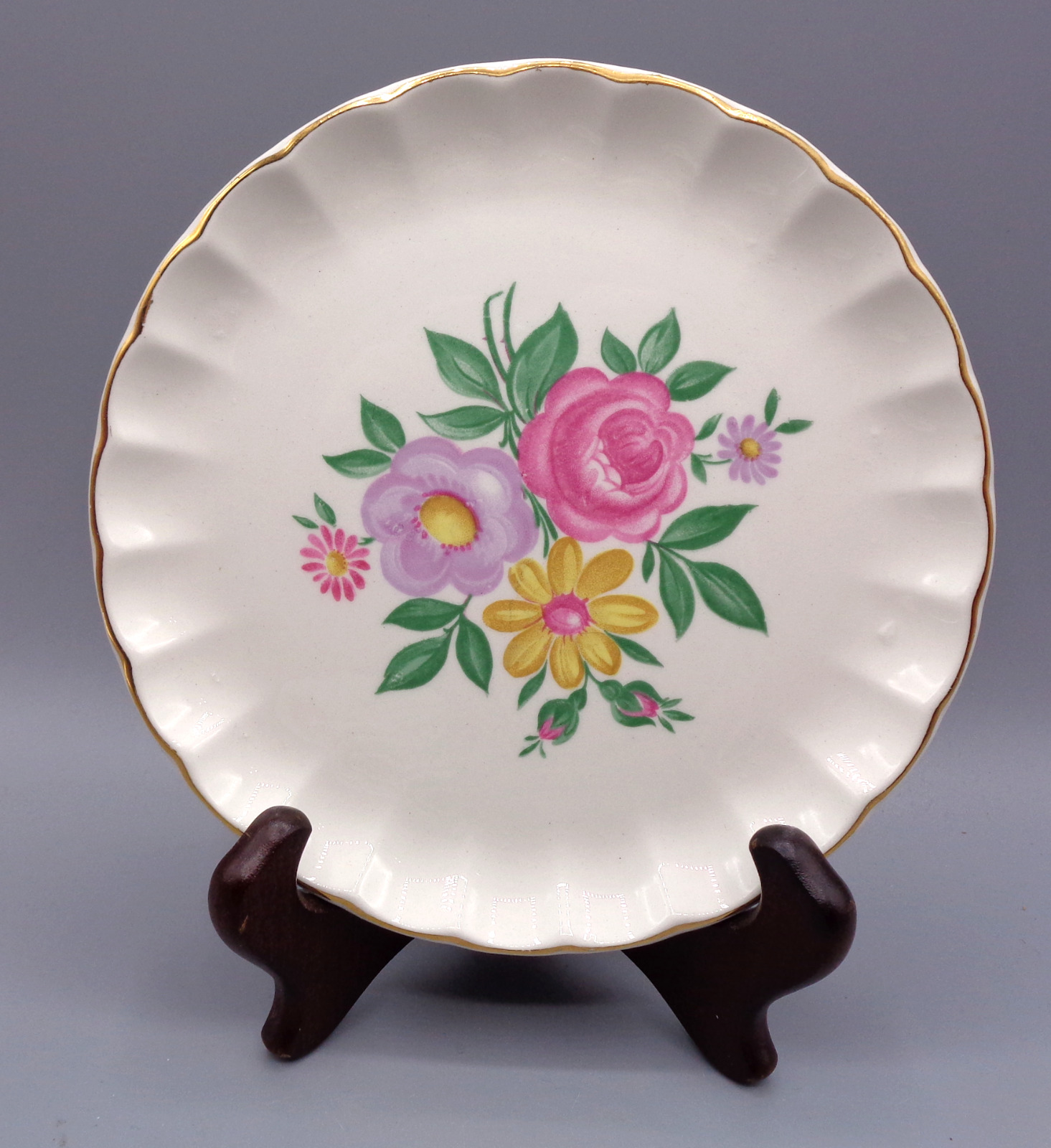 W S George Bolero Romance Bread & Butter Plate 6 1/4" Floral Flower Porcelain