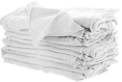 100 Industrial Shop Rags / Cleaning Towels White
