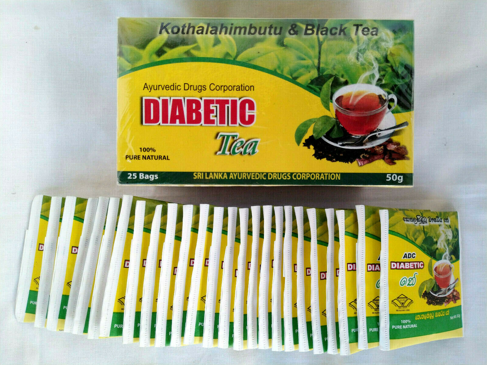 Diabetic Tea -salacia Reticulata (kothala Himbutu) & Black Tea -organic 25 Bags