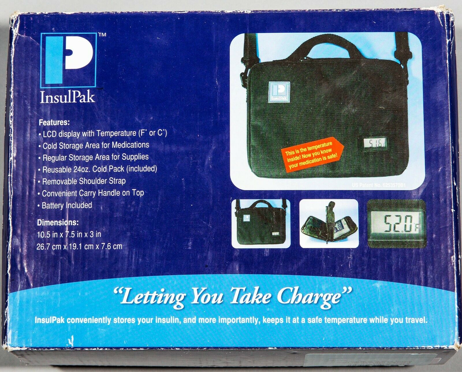 Nib Insulpak Insulated Medication Bag With Electronic Temp Display Insulin