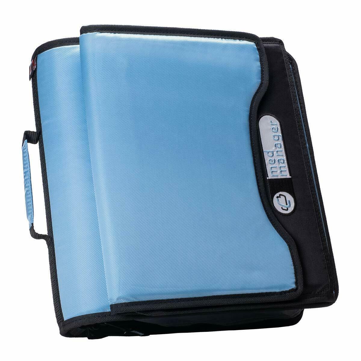 Med Manager Diabetic Supply Organizer With Insulin Cooler Travel Case, Blue