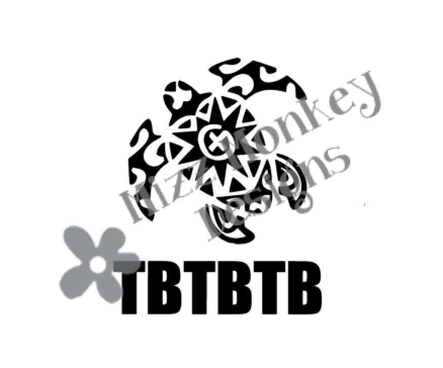 Tribal Turtle Geocaching Trackable Tb Travel Bug - Vinyl Car Auto Vehicle Decal