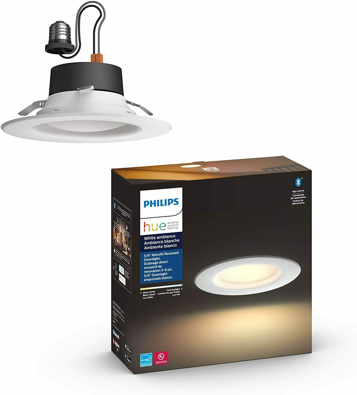 Philips Hue White Ambiance Led Smart Retrofit 5/6" Recessed Downlight
