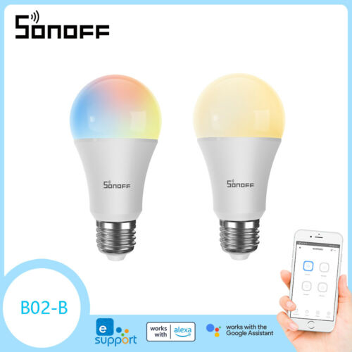 Sonoff B02-2 Smart Led Light Bulb Wifi A19 9w 806lm Color Dimmable App Control