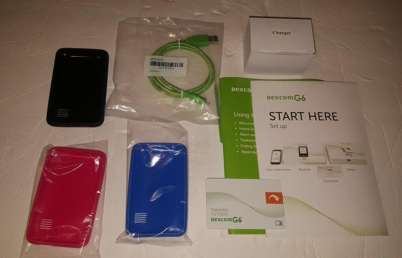 Dexcom G6 Cases, Manual, And Charger, -new Accesories Only