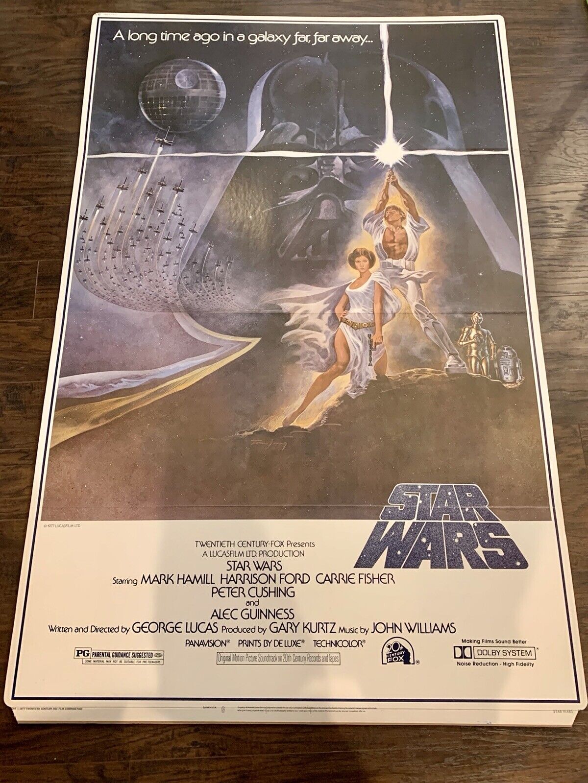 4 Vintage Movie Poster Standees: Star Wars A Sheet Pg Rating/jung! Indiana Jones