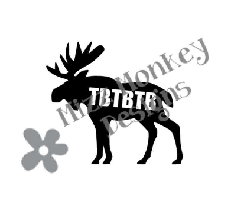 Moose Geocaching Trackable Tb Travel Bug - Vinyl Car Auto Vehicle Decal